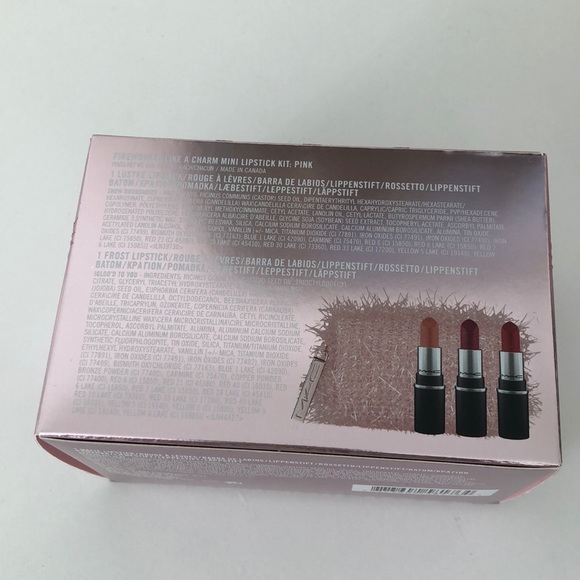 MAC Fireworked Like A Charm Mini Lipstick kit pink - Picture 5 of 7